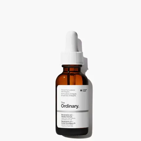 The Ordinary Resveratrol 3% + Ferulic Acid 3%, Antioxidant Serum for Anti-Aging, 1 Fl Oz