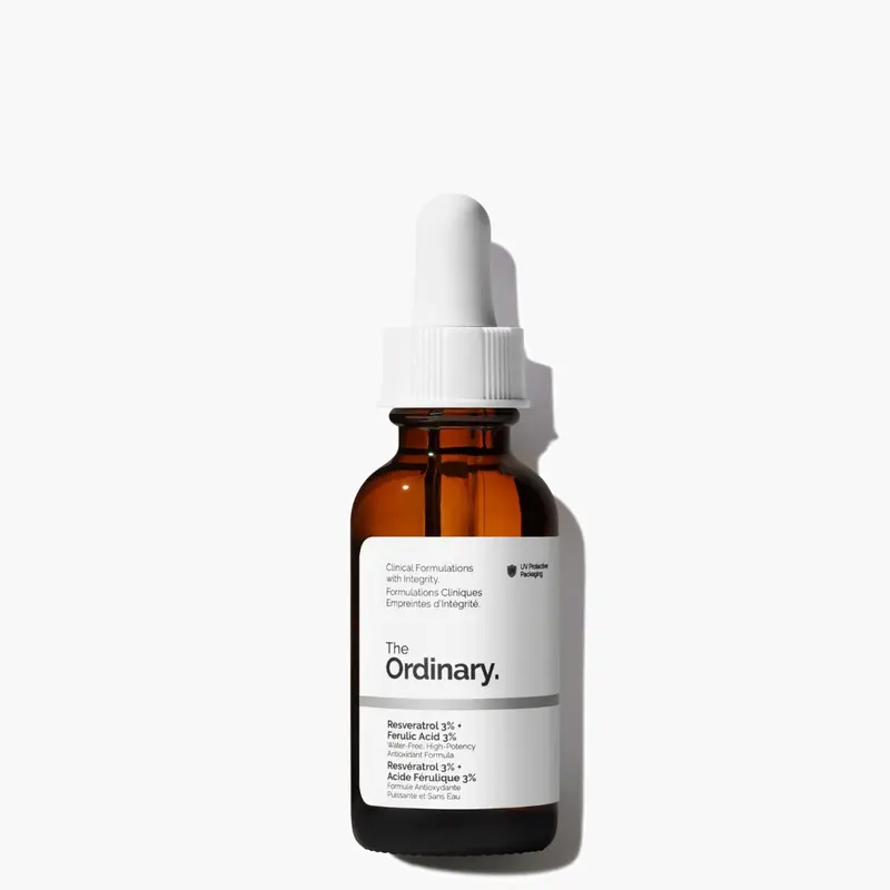 The Ordinary Resveratrol 3% + Ferulic Acid 3%, Antioxidant Serum for Anti-Aging, 1 Fl Oz