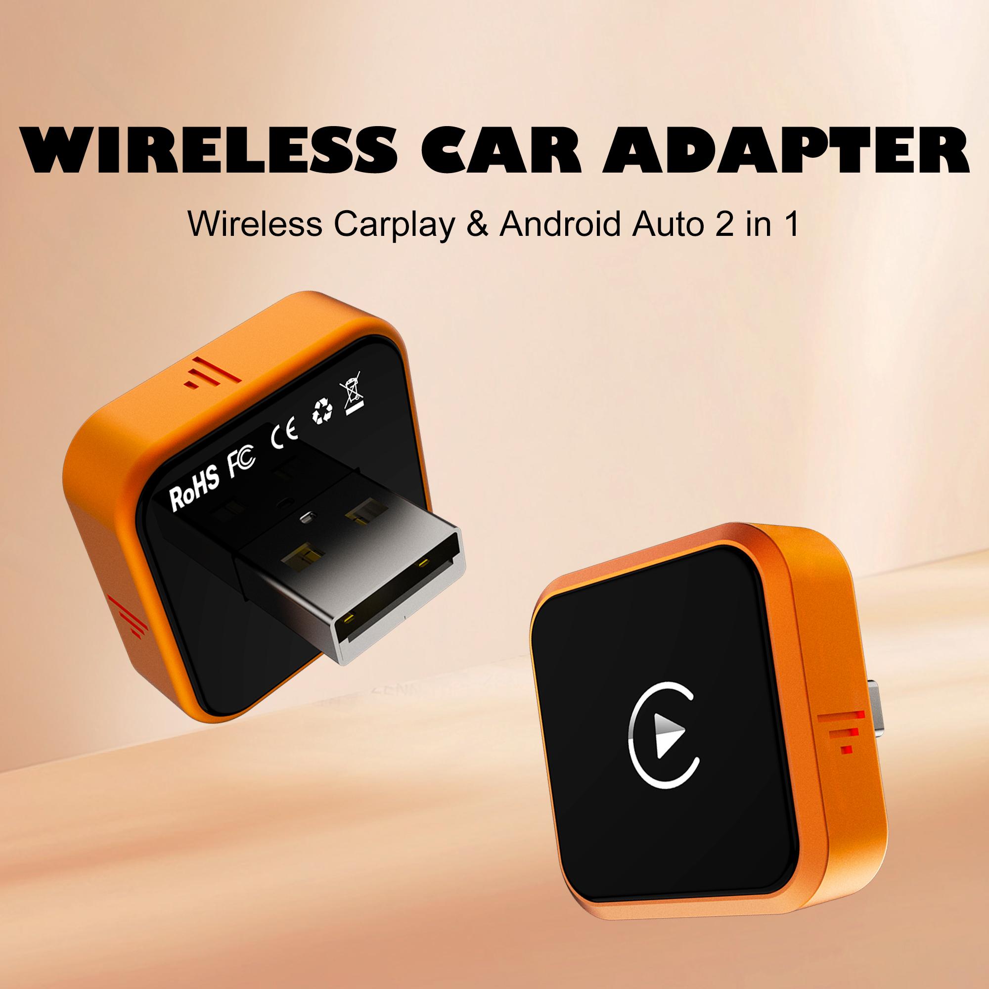 New CarPlay 2026 Wireless Adapter - Mini Cube Pro 3.0 Plug & Play, Auto-Reconnect for iPhone & Android, Wired to Wireless