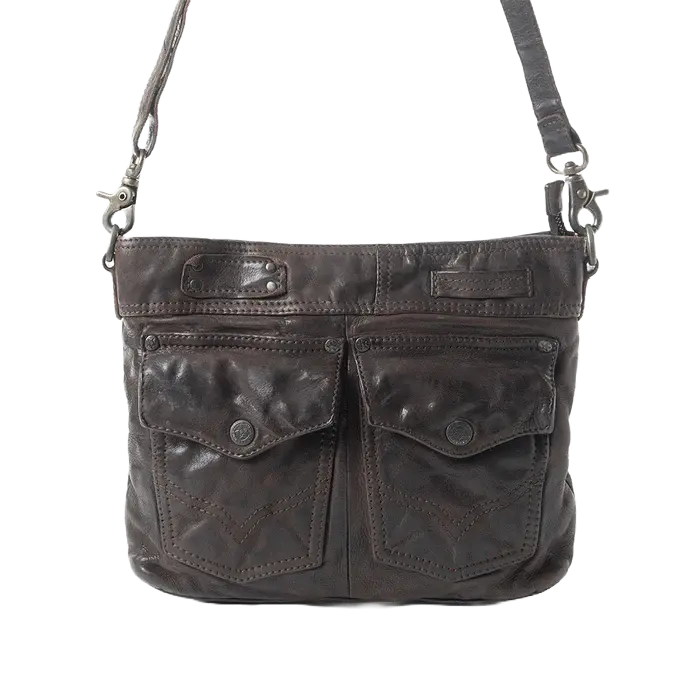 Myra Bag Ladies Range Rider Pocket Black Shoulder Crossbody Bag S-11792