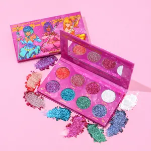 Magical Guardian’s Glimmer Glitter Duochrome Eyeshadow Palette , Iridescent shimmer Makeup, Color Shifting Eyeshadow, Sparkly shimmer glitter eyeshadow