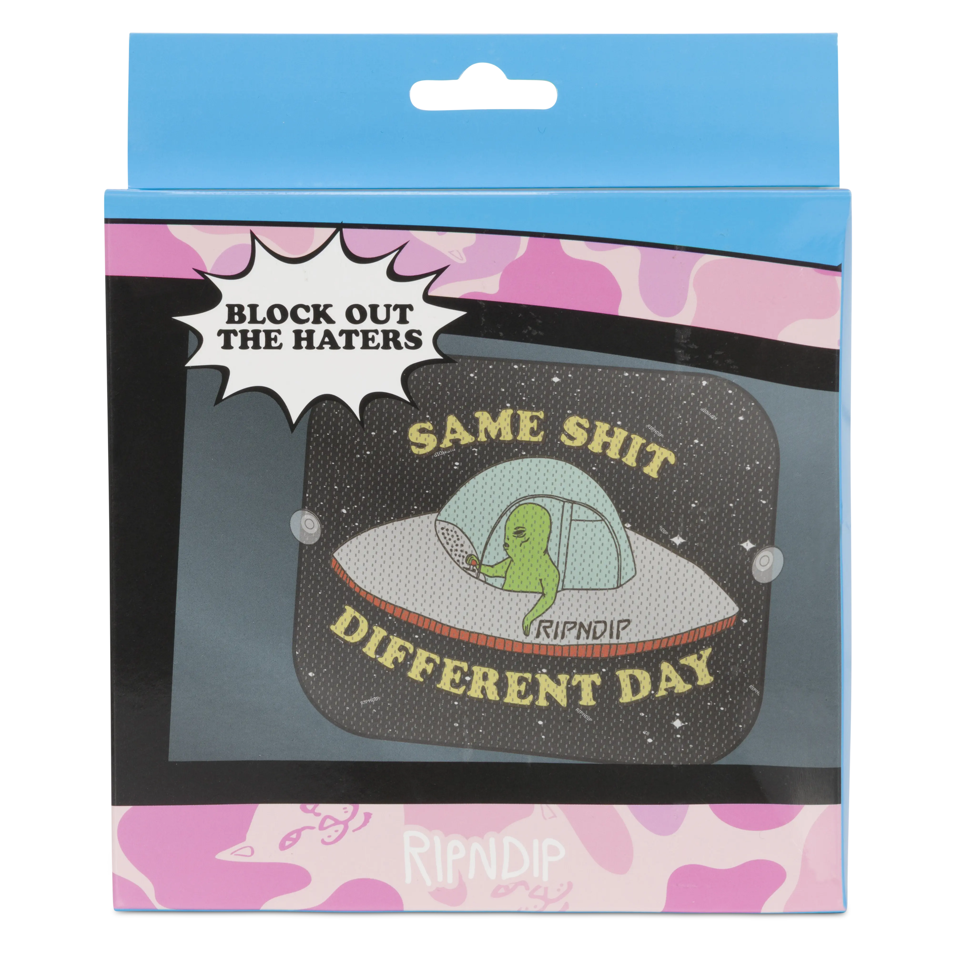Humorous Graphic Print "Same Shit Different Day" Car Window Sunshade - Black, 1 Size Sunshade for Car Outside, Back Seat Sun Block, Automotive Exterior Accessories