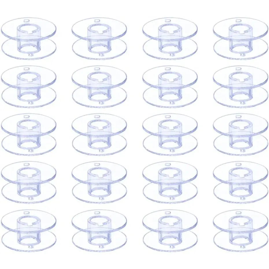 Sewing Machine and Embroidery Bobbins, SA156 Bobbins for Brother, Class 15 Transparent Sewing Bobbins (30 Pack)