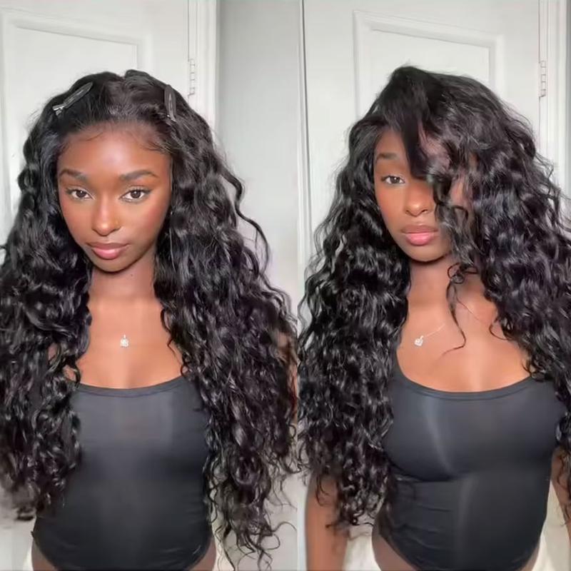 Half Wig Human Hair Kinky Curly Glueless Wig Human Hair Ready to Wear 3 IN 1 Half Wig With Drawstring 250 Density Curly Half Wig