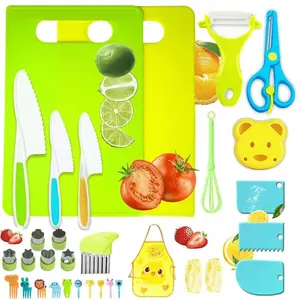 13/32 Pcs Kids Kitchen Play Set | Multifunctional Fruit & Veg Cutting Toys | Safe Grip Handles | Portable Cooking & Baking Kit | Home Essentials | Ideal Basket Gift for Little Chefs & Teen Girls#Mother's Day