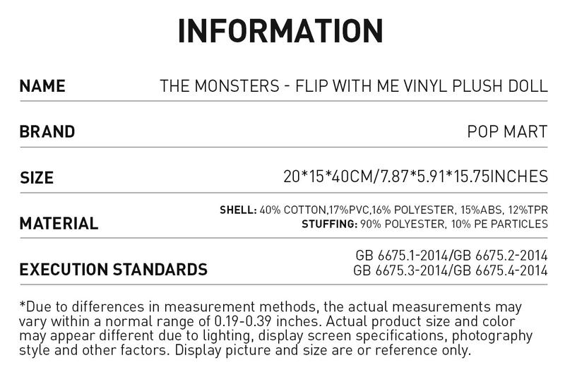 POP MART THE MONSTERS - FLIP WITH ME Vinyl Plush Doll, Labubu Collectible Toys, Valentine’s Day Gifts