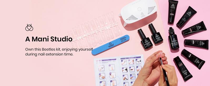 Beetles 6Colors Poly Gel Nail Extension Kit, Manicure Starter Kit Professional DIY Nail Art Kit for Starter with UV Lamp Top Coat Base Gel, Gift for Women gift for girls, Nail Manicure at home, Beginner friendly #TikTokShopBacktoSchool