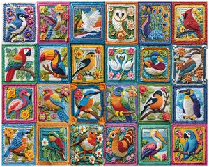 Bird Crochet (2047pz) - 1000 Piece Jigsaw Puzzle