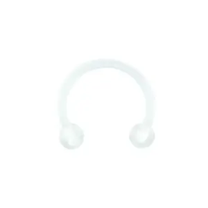 Clear Bioflex Flexible Septum Ring Circular Barbell Retainer