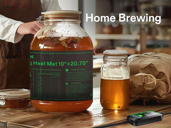 VIVOSUN Seedling Heat Mat and Digital Thermostat Combo Set, UL & MET-Certified Heating Pad for Hydroponic, Kombucha Tea, Brewing, Fermentation & Plant Germination VIVOSUN Seedling Heat Mat and Digital Thermostat Combo Set, UL & MET-Certified Heating Pad for Hydroponic, Kombucha Tea, Brewing, Fermentation & Plant Germination