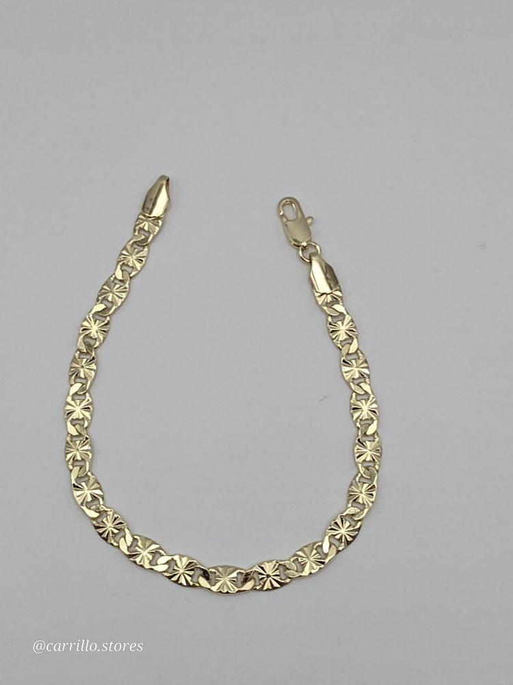 New Style  GOLD COLOR  5N Gold-Plated Fancy Design 7 ½"inches Bracelet - Elegant and Unique Appearance Trendy Jewelry
