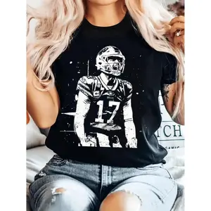 Josh Allen Planet Euphoria Shirt Vintage 90s Football Graphic Tee for Men Women Fans Y2k Streetwear Novelty Graphic T Shirt funny tshirt Undershirts Tees Casual Streetwear Classic Plain Men's Women Cotton Moisture Wicking Short Sleeve Crew Neck