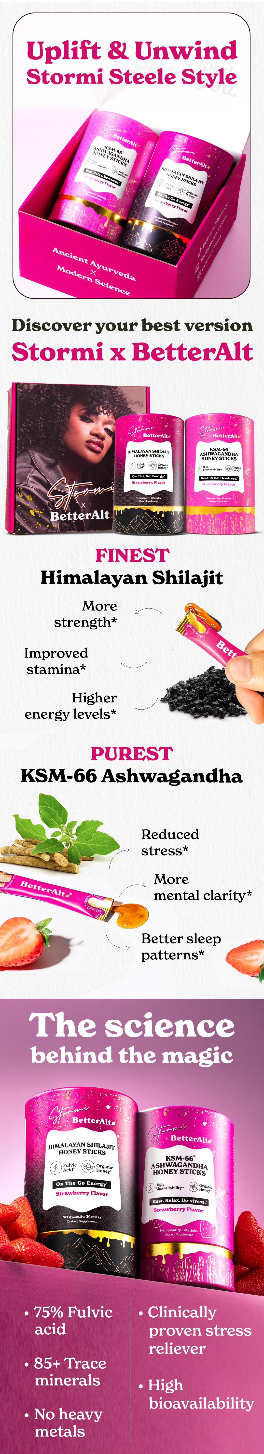 (Limited Edition) Stormi x BetterAlt | De-stress & Energy Kit, HSN Gummies & Undereye Patches | Lab-tested | Energy & Beauty supplements (Limited Edition) Stormi x BetterAlt | De-stress & Energy Kit, HSN Gummies & Undereye Patches | Lab-tested | Energy & Beauty supplements