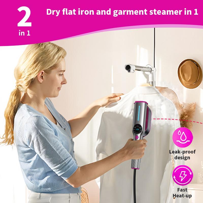 【Live Stream Exclusive】Dr.Flash 2-in-1 Steam Iron & Clothes Steamer Handheld Portable Garment Steamer Wrinkle Remover, Fast Heat-Up, Large Soleplate, 80ml Water Tank - Lightweight for Home, Travel, and Office Use
