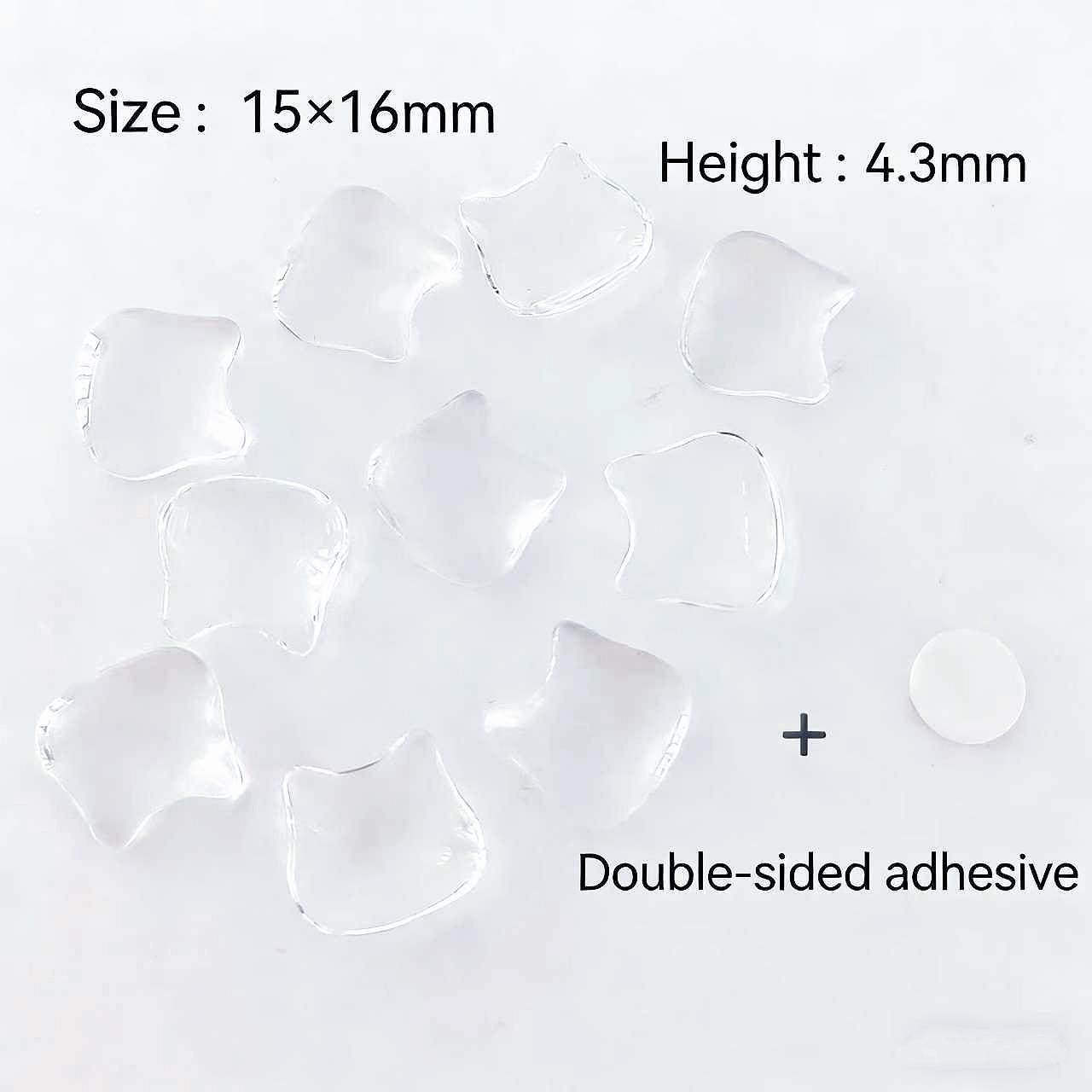 AULA Cat-Shaped Clear Glass Typing Stickers for Long Nails Fully Transparent Sticker Compatible with Desktop Laptop Keyboard & Button Booster Set 30pcs Gaming Keyboard Accessories Nail-Friendly Design