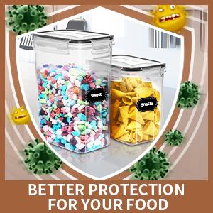 [Valentine’s Day Gift] AISOON 32 PCS 16 PACK Airtight Food Storage Container Set, BPA Free Containers for Kitchen Organization, Ideal for Cereal,Flour&Sugar, Includes Labels