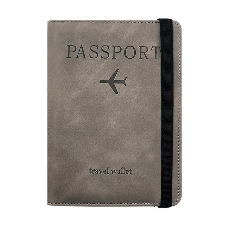 RFID Blocking Passport Holder - PU Leather Travel Wallet with SIM Card Slot & Document Pockets |   Anti-Theft ID Protector for International Travel