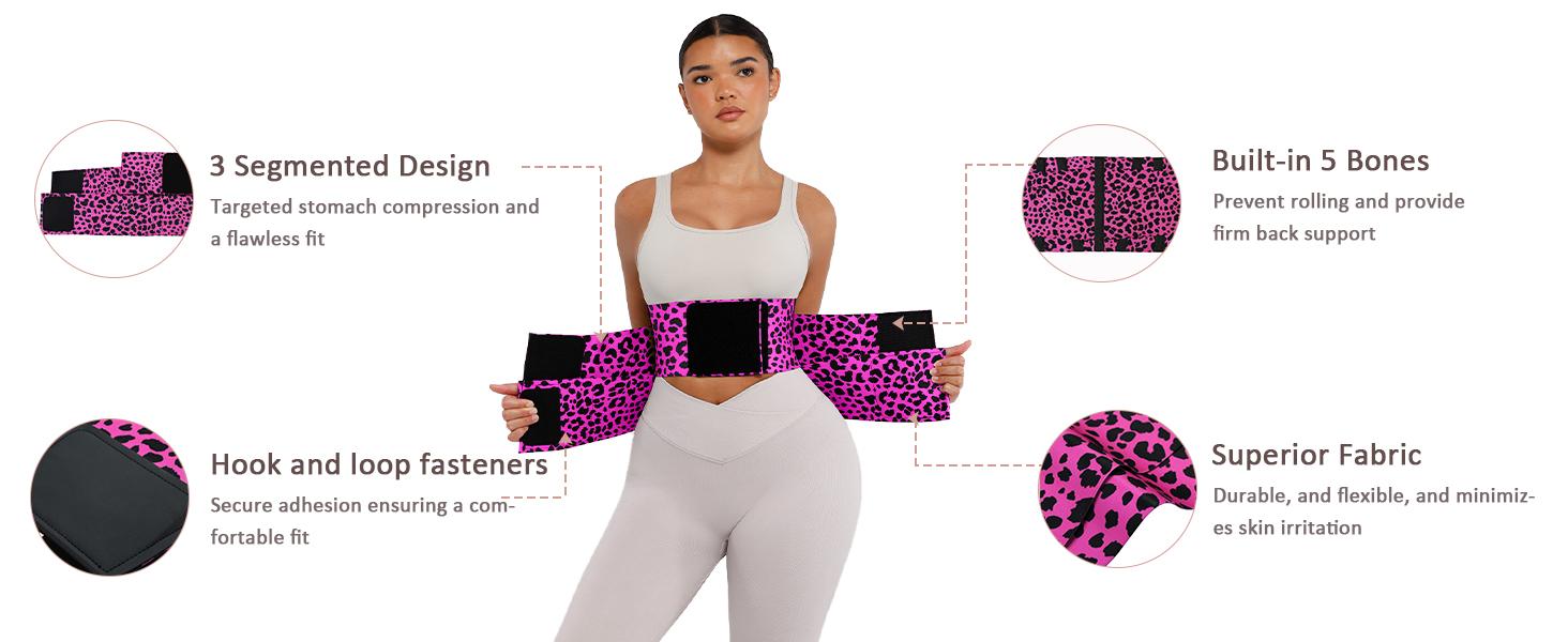 FeelinGirl #LIVE1 Belt Waist Cincher Ab Belt Tummy Control Body Shaper with Triple Wrap Women Comfortable Fabrics Adjustable Lady Festival Lady  Comfort Fabrics Womenswear Springtok Tummy Control Compression Shapewear SpringStatements