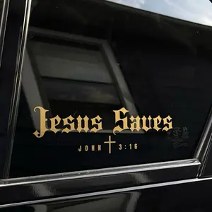 Jesus saves - John 3:16 - Faith based - Christian Vinyl Decal – Waterproof Sticker