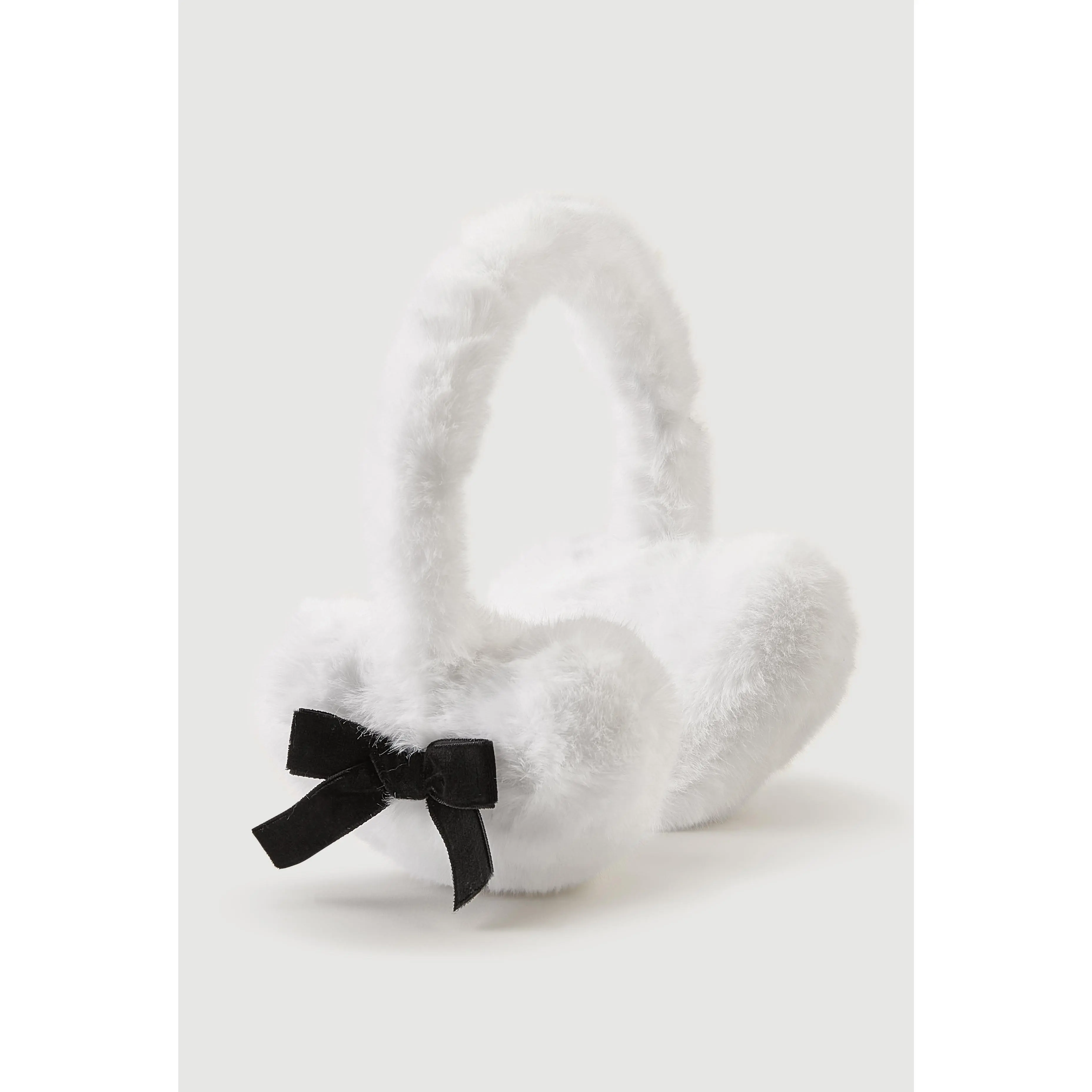 Faux Fur Bow Detail Earmuffs