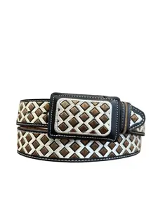 Cinto Vaquero Bordado Cinto Charro Men’s Western Embroidered Leather Belt