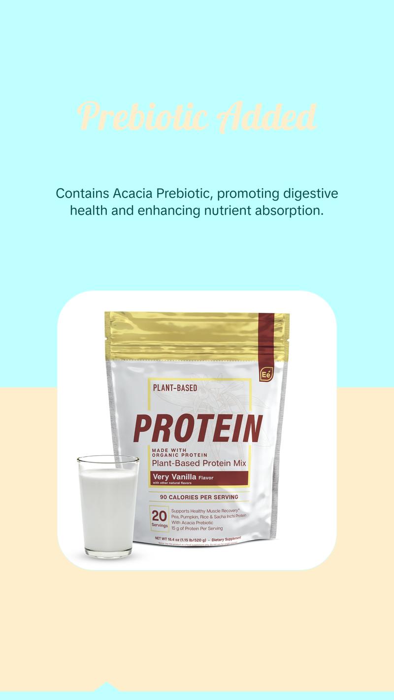 Essential Elements Very Vanilla Vegan Protein Powder - Pea, Pumpkin, Rice & Sacha Inchi Protein - Supports Healthy Muscle Recovery - 15g Protein per Serving and Acacia Prebiotic
