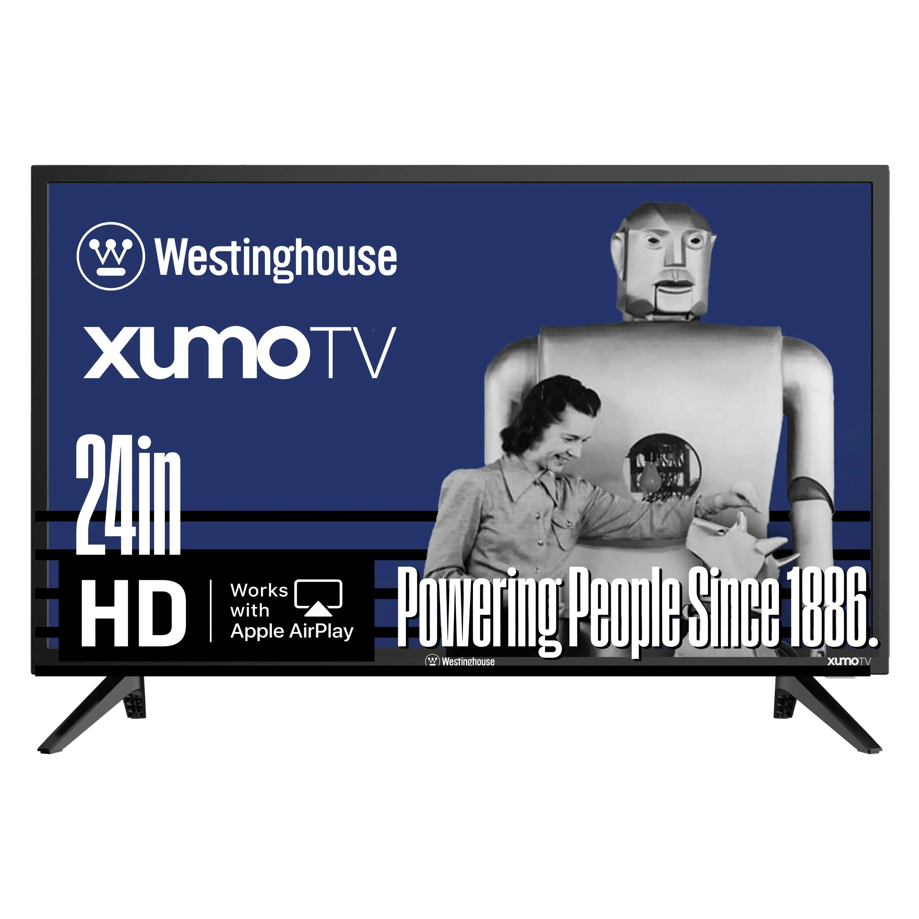 Westinghouse 24-in Smart HD Xumo TV - Flat Screen LED Television with Voice Remote, Wi-Fi, Mobile Connectivity, Streaming, Sports, Gaming Capabilities (Yes/No Functionality Included), Bedrooms, Voice Control