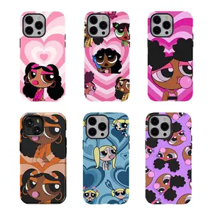 Powerpuff Girls Phone Case,Cute Vibrant Phone Case,pink Phone Case,Durable Design tough phone case for iPhone 17 Air Promax 16 15 14 13 12 11 8 7 for Samsung Series,perfect gift for her, lovely gift aesthetic cover creative trendy shockproof mag