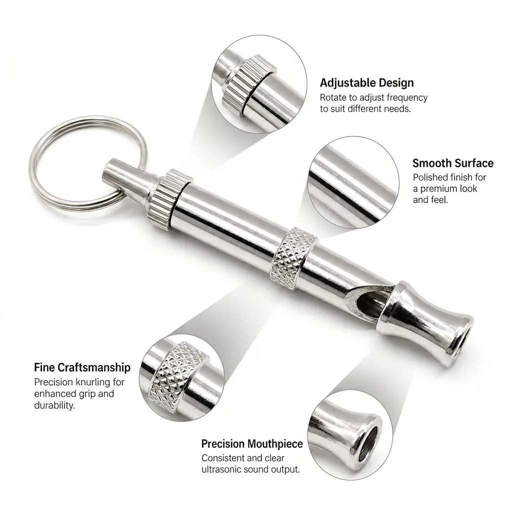 1 Pack Ultrasonic Adjustable Dog Training Whistle - Silent Bark Control Training Aid for Stop Barking, Recall