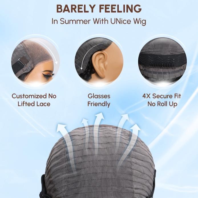 UNice Bye-Bye Knots Glueless 7x5 HD Lace Body Wave Wig With Pre Plucked Hairline 100% Human Hair Beginners Friendly Natural Scalp ##tiktokshopjumpstartsale SpringStatements