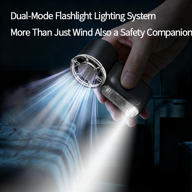 Mini Multipurpose Handheld Fan, Powerful Turbo Portable Fan with Speed Levels 1–199, 18,000 RPM High-Speed Motor, 3–13 h Max Cooling Time, 3600mAh Rechargeable Battery, Pocket Personal Travel Gadget for Women and Men