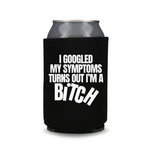 Funny Can Cooler, I Googled My Symptoms Coolie, Hilarious Gag Gift, Drinking Gift, Party Favor Foam Beer Coolies