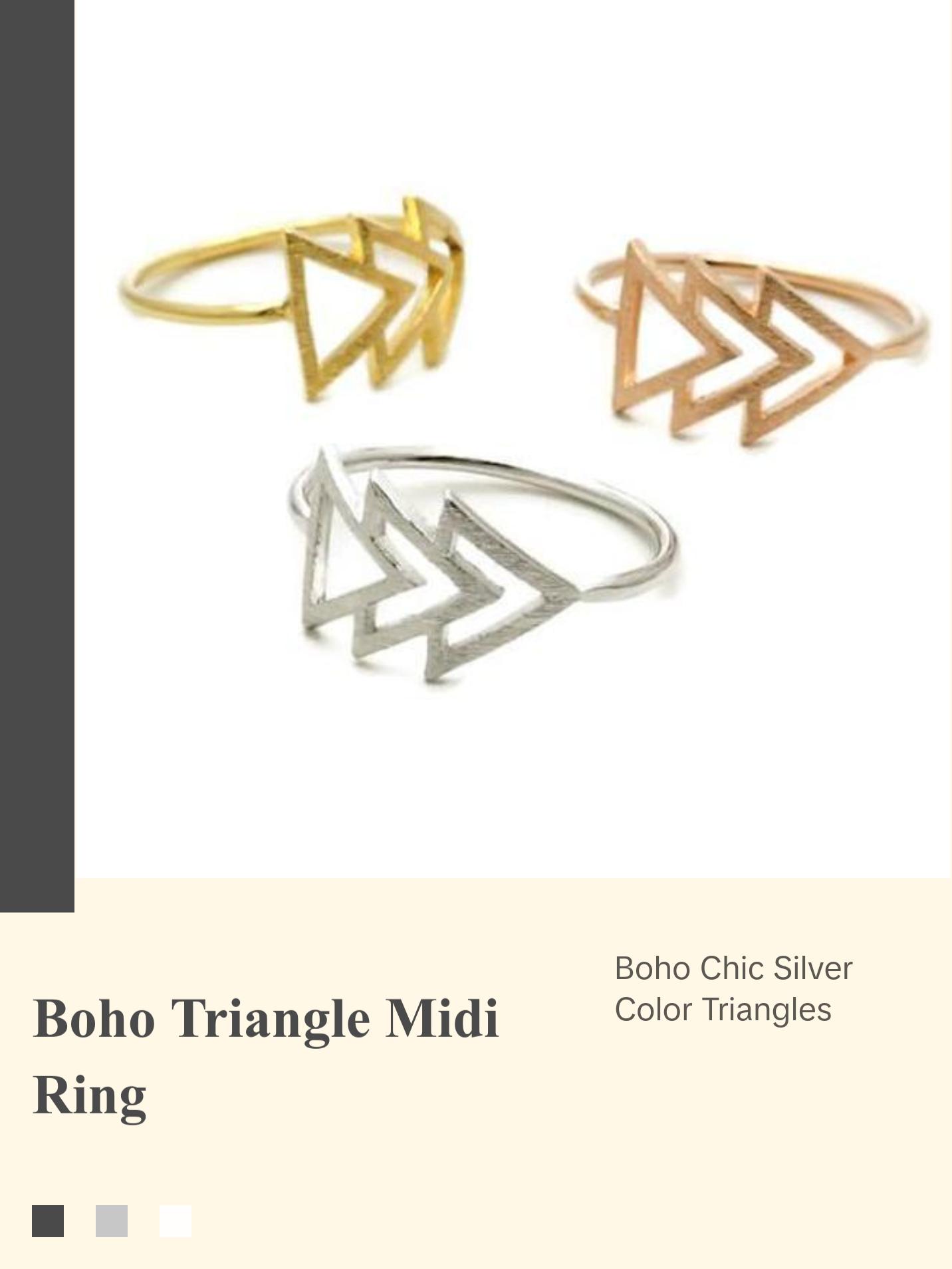 Triangle Ring - Midi Rings