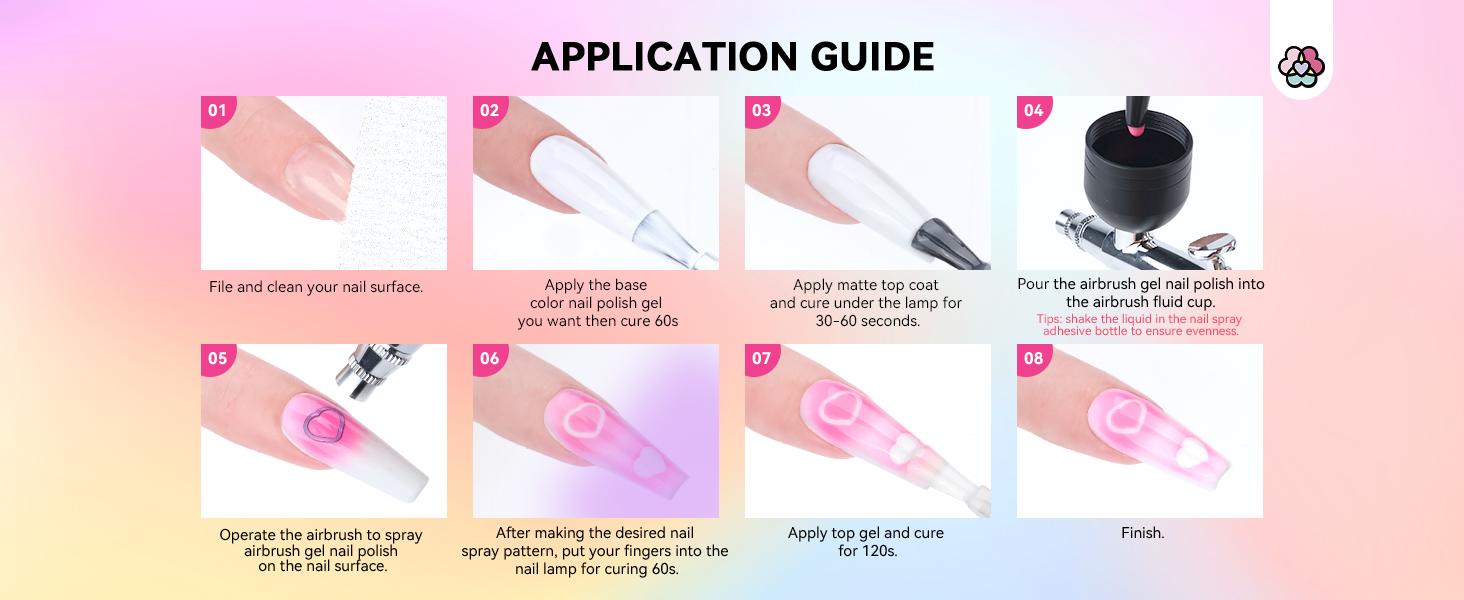 SAVILAND Airbrush Gel Nail Polish Set: 12 Vibrant Neon Colors No Dilution Needed Perfect for French Manicures DIY Nail Art Parties Gifting