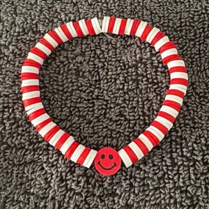 Red Smiley Beaded Bracelet