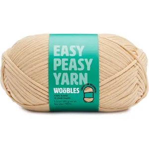 Woobles Easy Peasy Yarn for Beginners - Crochet & Knitting Yarn - Worsted Medium #4 Cotton-Nylon Blend