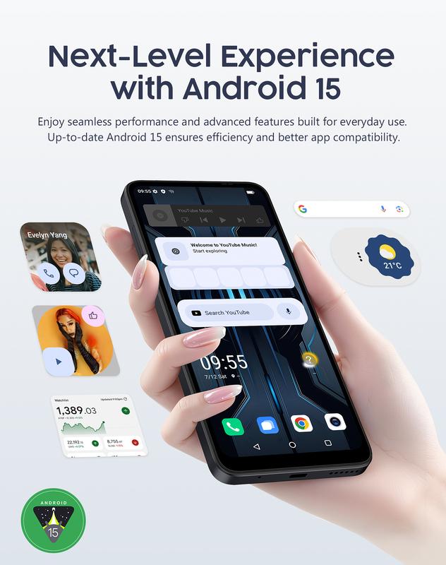 The Most Affordable Smartphone: INVENS Ultra 13P 6.79" HD+ smartphone, dual SIM dual standby,  5000mAh Battery Android 15 with 16+128+TF 1TB, 16MP+64MP high-definition dual cameras, Facial Recognition + Fingerprint Unlock,Bluetooth: 5.0