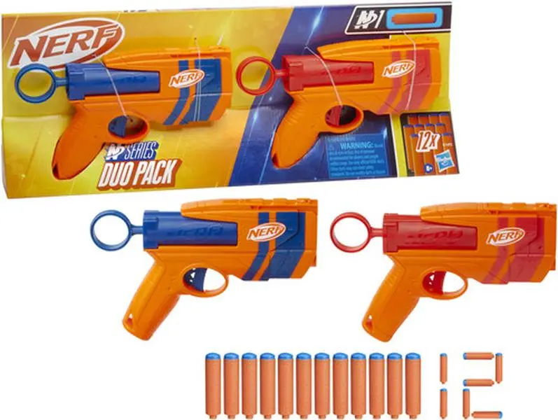 Nerf N Series Duo Pack Dart Blasters - Blaster Game Collectible - Includes 12 N1 Darts, Includes Darts