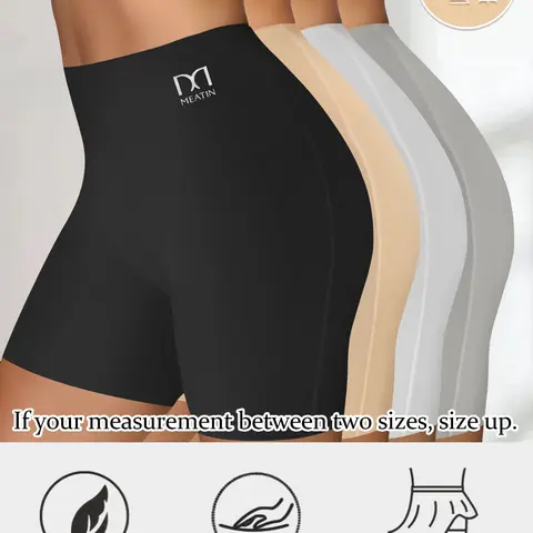 QUASTI 4pcs Women's Shapewear Shorts - Tummy Control &Butt Lifting, Comfort Fit, Elegant Solid Color Design Women swear Compression summerwins, XS-5XL