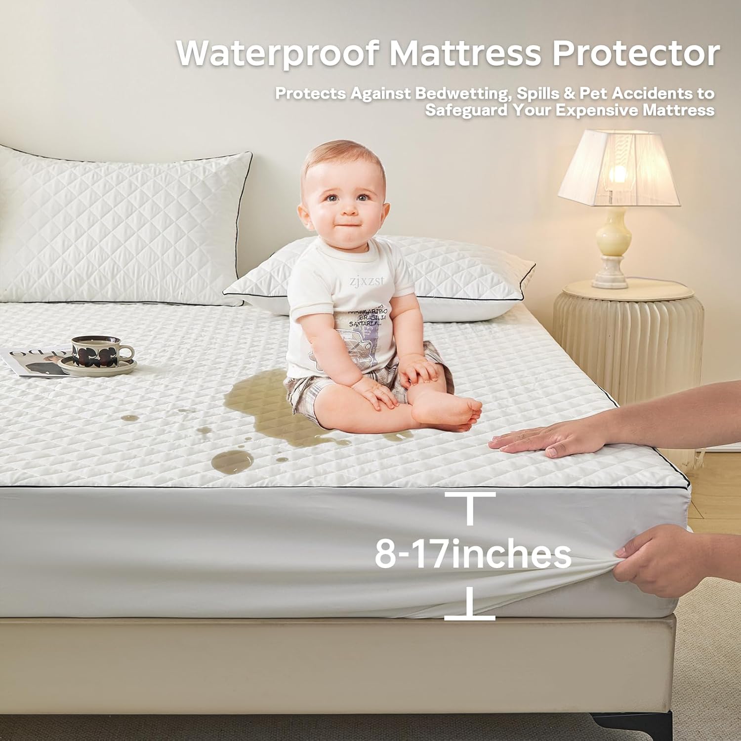 3 pieces of solid color plaid design thickened silent mattress protective cover - soft and comfortable solid color bedding, suitable for bedroom rooms, apartments, school cafeterias, rental rooms (1 mattress + 2 pillowcases)