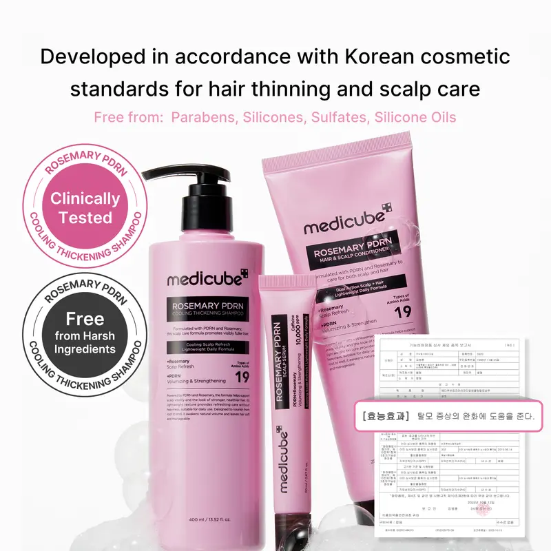 [NEW] [medicube] Rosemary PDRN Scalp-to-Hair Strengthening Care | 2-Step to 6-Step Full Routine Set | Hair Thinning Care for Dry & Oily, Damaged, Frizzy Hair, Oily Flaky-looking Scalp | Korea Hair Care
