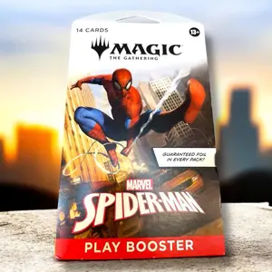 Magic Spiderman Trading Card Pack Sleeved 14 Cards with Guaranteed Foil in Every Pack for Collectors Marvel Spider-Man Play Booster