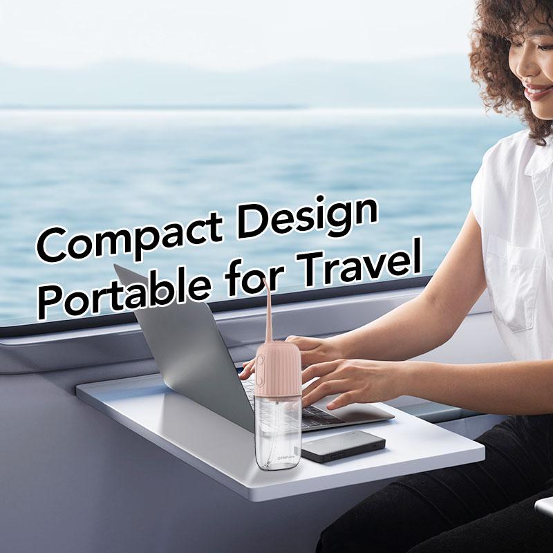 Operan Compact Dental Water Flosser,  IPX7 Waterproof 360°, Rotating Tips 4 Modes Cordless Oral Irrigator for Home Travel Gift Electric Teeth Cleaner - Travel Size Oral Irrigator 200ml Tank