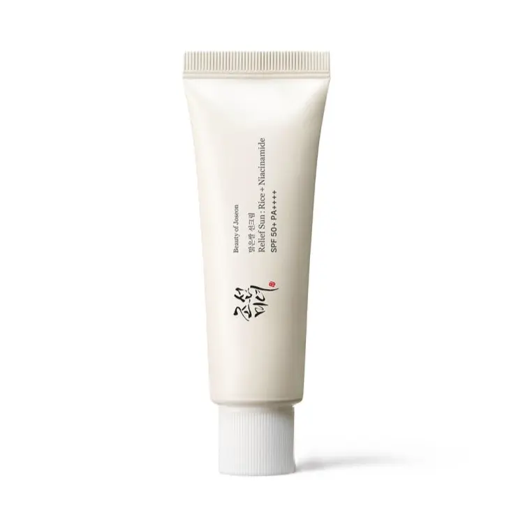 Beauty of Joseon Relief Sun: Rice + Niacinamide SPF50+/PA++++ (Formerly : Rice + Probiotics) 50ml Lightweight Non-Greasy Niacinamide & Rice Extract Sunscreen