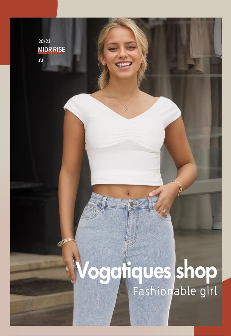 Verve Vogatiques BlueMoment High Waisted Flare Leg Baggy Jean for Women Stretch Denim Pants M042707 Bootcut Jeans BBL Tummy Control Curve Hugging