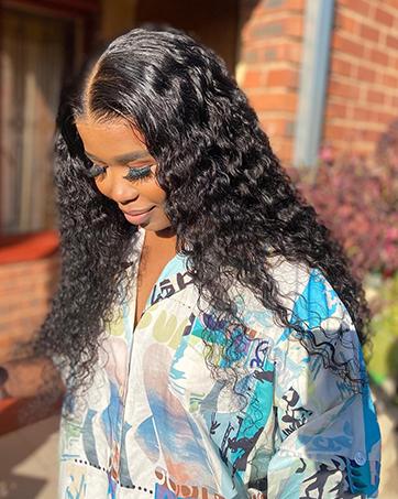 【26“ Only $135】Mamushow 7x6 Glueless Water Wave Wigs 200% Density Human Hair With Drawstring Curly Wave Wigs Closure Wigs Pre Plucked Pre Cut Pre Bleached Wear and Go Wigs Outdoorfun Party Vacation Wigs
