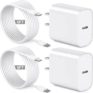 iPhone Charger Fast Charging 6FT Compatible for iPhone 14/13/12/11 Pro Max/Xs Max/XR/X 2Pack 20W Type C Fast Charger Block with 6FT USB C to Lightning Data Sync Charging Cable