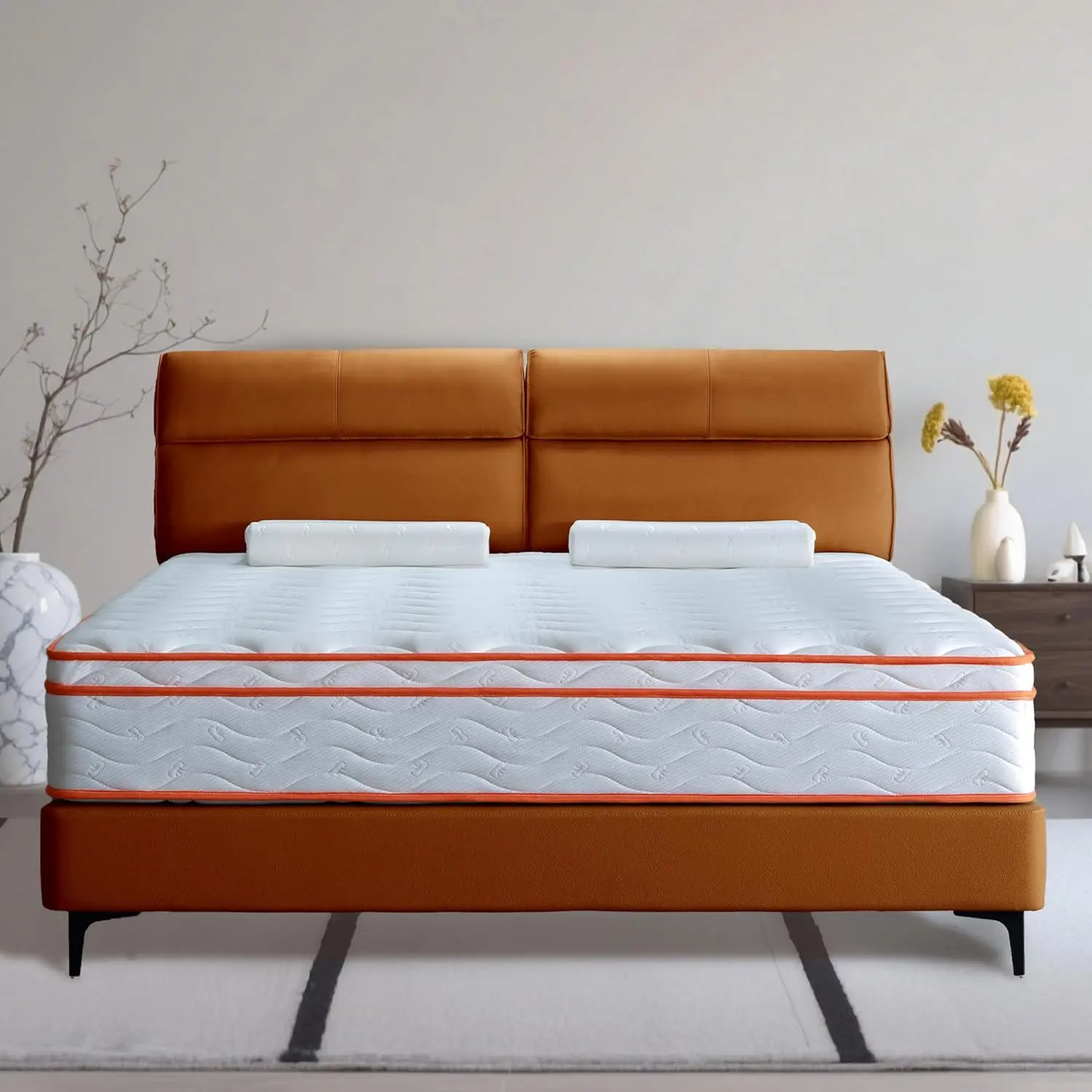 King/Queen/Full 12 Inch Mattress, Queen Size Hybrid Mattress in a Box with Memory Foam and Pocket Springs, Fiberglass Free, Soft and Breathable, Medium Firm, CertiPUR-US Certified