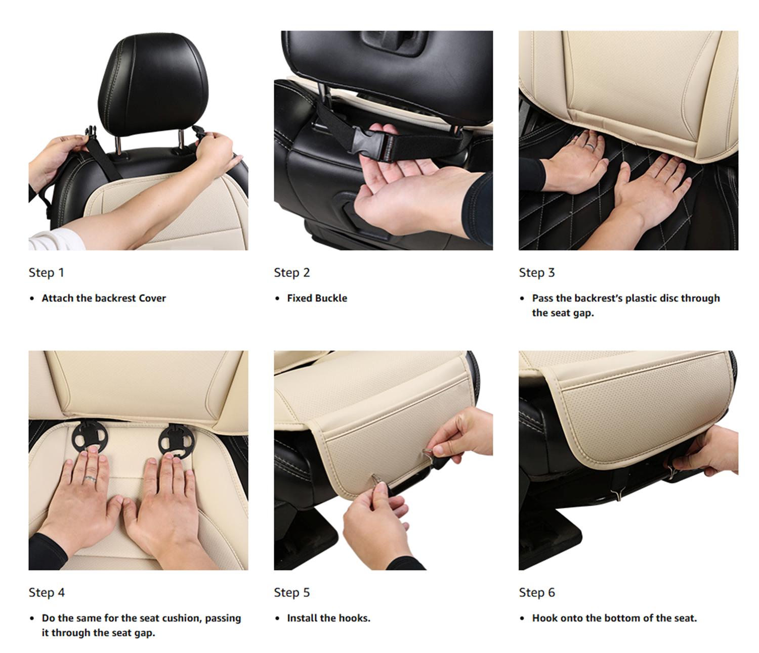 1 Piece For Chevrolet Car Front Seat Cover Protector Waterproof Breathable Five Layer Napa Leather Sit Cushion Pad Mat with Storage Bag Comfortable, Ergonomic Dual Support for Waist & Legs, Universal Fit for Car Sedans SUVs Pickups Trucks