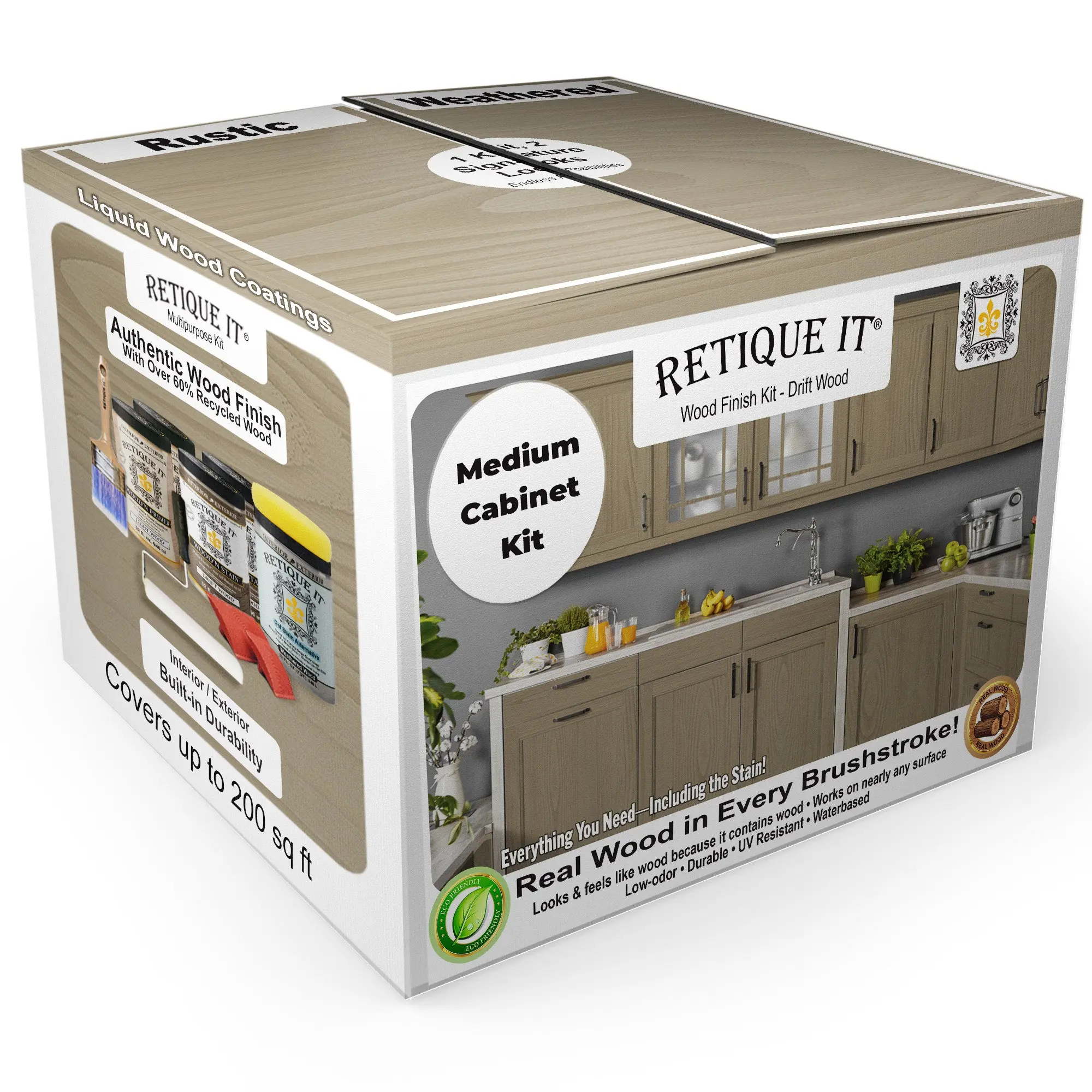 Wood'n Cabinet Kit (24 Door / Grained) - Drift Wood